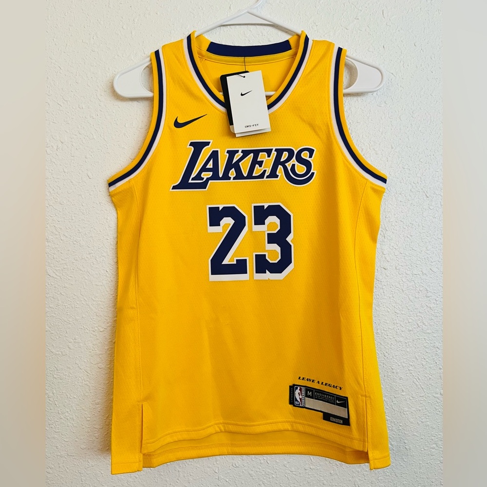 Los Angeles Lakers Youth LeBron James Icon Edition Swingman Jersey NWT